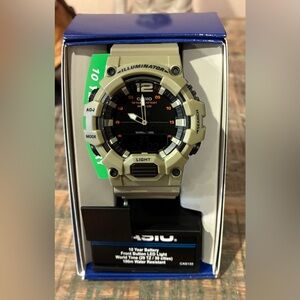 Casio Men’s HDC700-3AV Analog-Digital Combination Black and Tan Watch